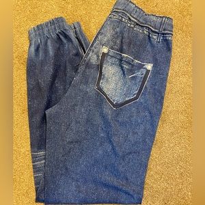 Zyia Denim Distressed Jogger